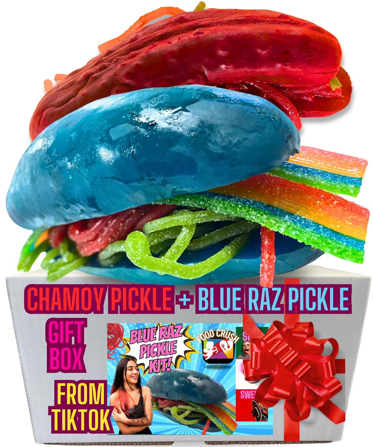 Chamoy Pickle Kit With Blue Takis + Blue Raspberry Pickle