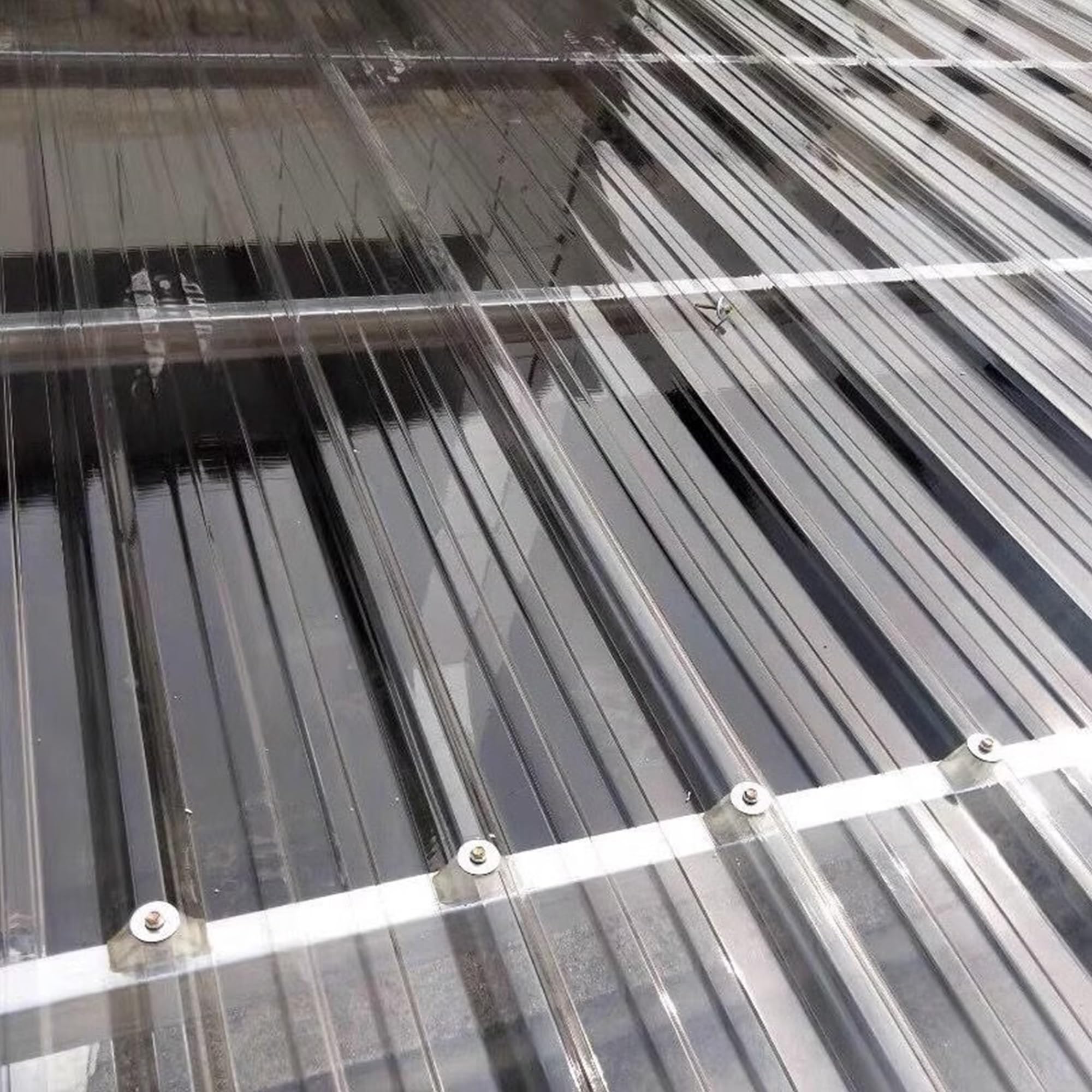Polycarbonatplatten 5 Stück Klare Dachplatten Polycarbonat-Dachplatten Transparente Gewächshausplatten Dachersatz Schuppenplatte, für Terrassen, Trennwände, Markisen(Clear 1.2mm,1m/3.3ft)