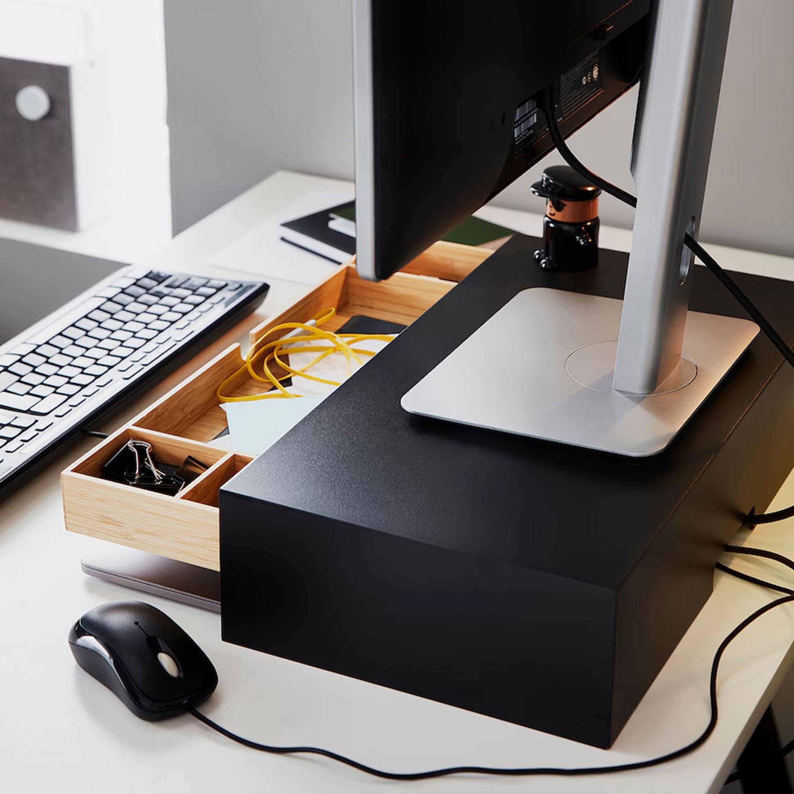 sarcia.eu ELLOVEN Supporto per monitor con cassetto, antracite