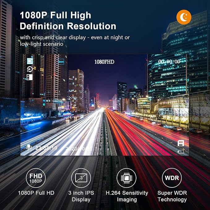 Dash Cam BOOGIIO OK-831 1080P 3" IPS 170° para Carro miniatura 3