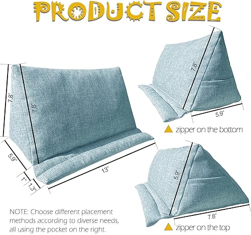 Miniatura 9 de Almohada de libro para leer en la cama, soporte suave para lector de regazos, accesorios para iPadstablet, para mesita de noche, escritorio de