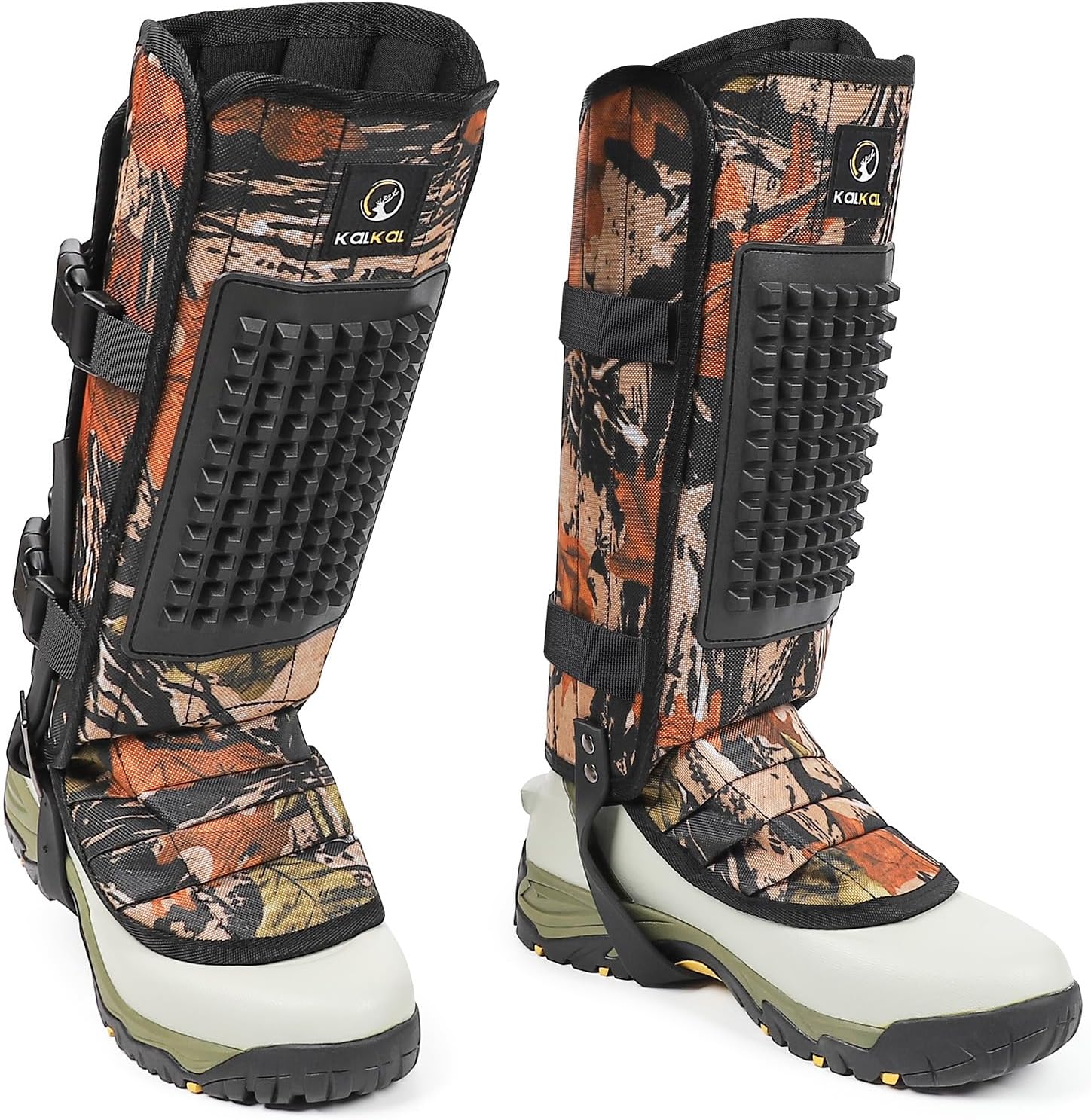 Kalkal Snake Gaiters, 1200D Waterproof Snake Chaps Snake Gaiters for Men Women, Adjustable Snake Bite Protection Snake Guards for Legs Men, Snake Proof Gaiters for Hiking Hunting