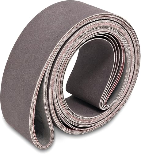 Miniatura 4 de Red Label Abrasives Cinturones de lijado de grano fino de 2 pulgadas x 72 pulgadas, surtido de 6 unidades