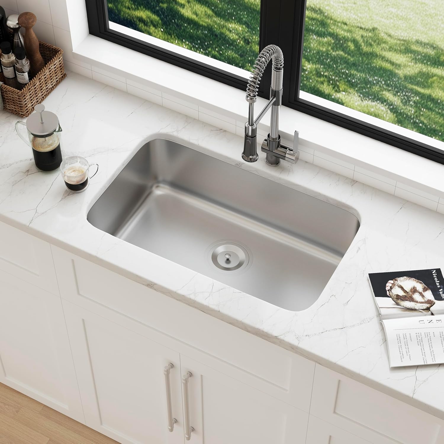 30.5'' Stainless Steel Single Bowl Drop-in Kitchen Sink