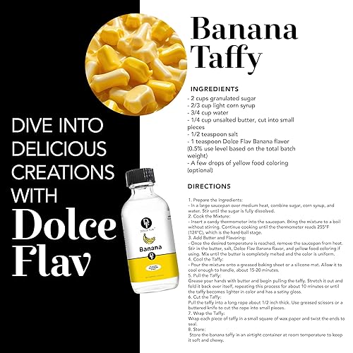 Miniatura 4 de Dolce Foglia Extracto de plátano  1 galón soluble en aceite multiusos saborizante ideal para hacer dulces, hornear, bálsamo labial y helados