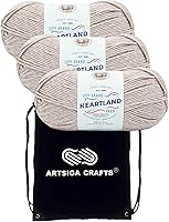 Vista 47 de Lion Brand Heartland Capitol Reef 136-140 (3 cadejos - mismo lote de tinte) Hilo estambre medio #4 acrílico para crochet y tejer con bolsa