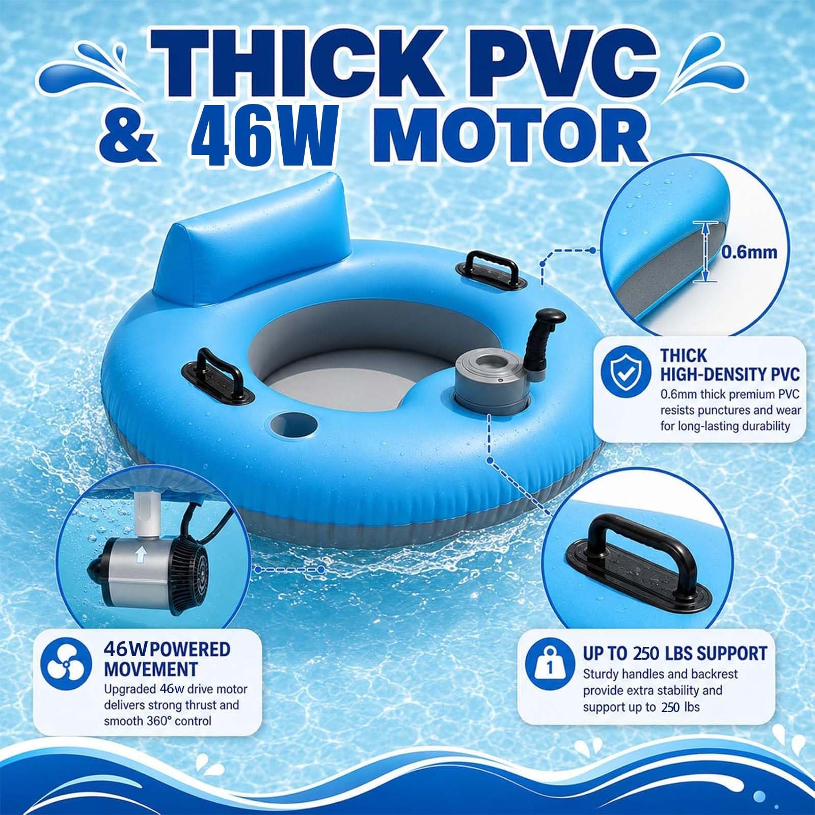 Bouée électrique Gonflable pour La Natation Fauteuil Gonflable pour Piscine