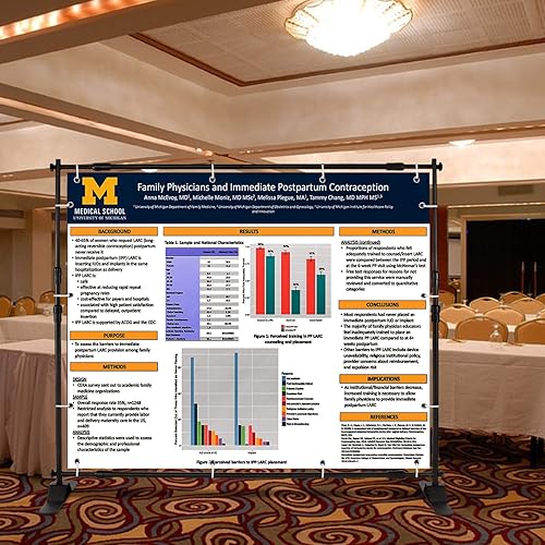 Miniatura 2 de AkTop Kit de soporte de telón de fondo resistente de 10 x 8 pies, escalón de fotografía ajustable y soporte de repetición para fiestas, fondo