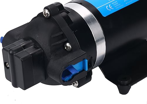 Miniatura 6 de Amarine Made AC 110V Bomba de presión de agua autocebante, bomba de lavado de agua dulce 160PSI11bar 7LPM AMPS 0.8A MAX.AMPS 1.5A bomba de diafragma