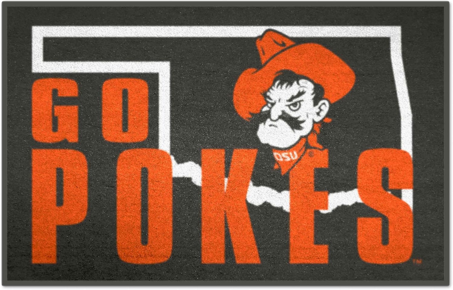 FANMATS 33414 NCAA -Oklahoma State University Starter Mat Accent Rug - 19in. x 30in. Slogan Starter Mat| Sports Fan Home Decor Rug and Tailgating Mat