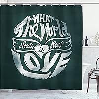 Vista 88 de Ambesonne Cortina para regadera náutica con palmeras