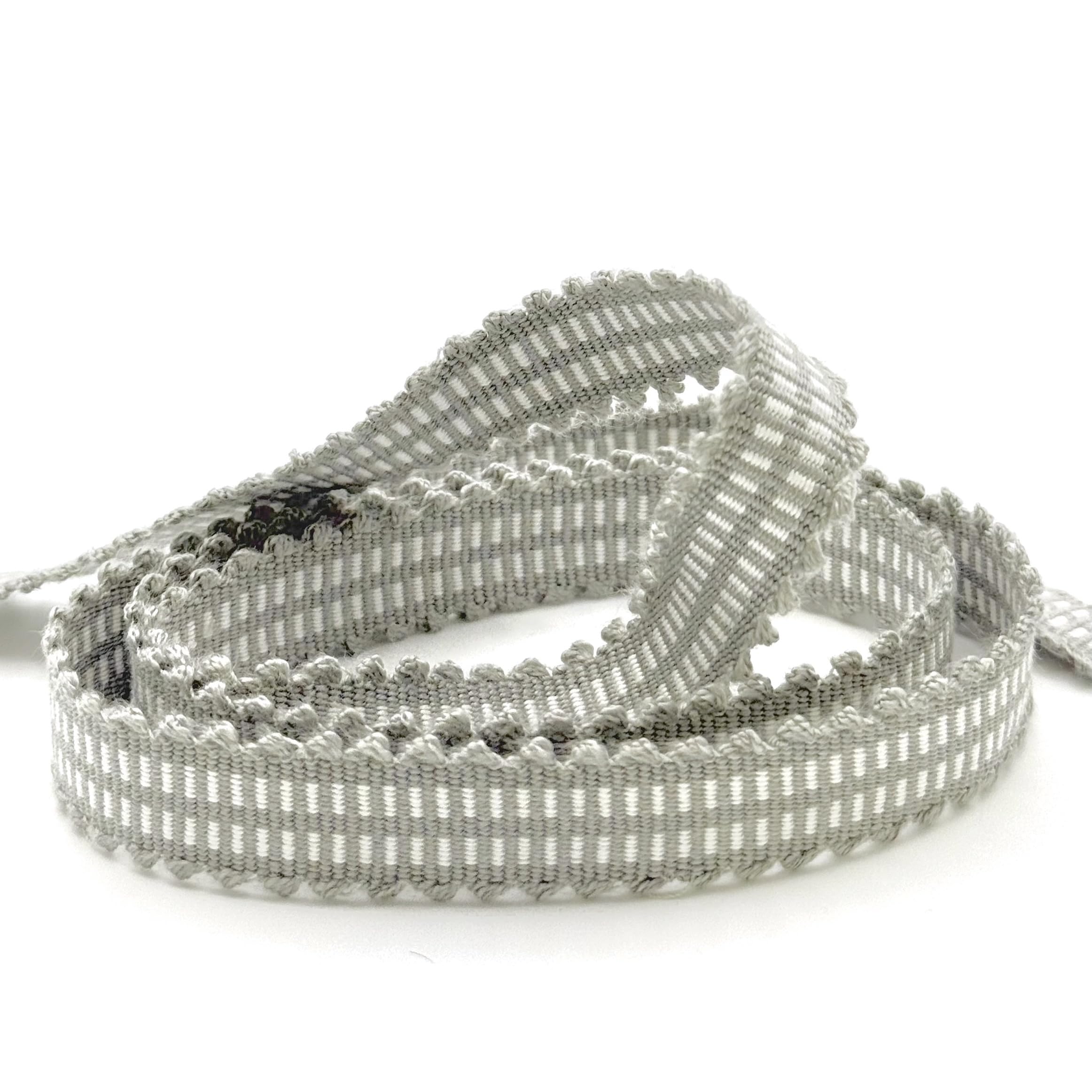 17MM Woven Braid Silver ON 25M Card