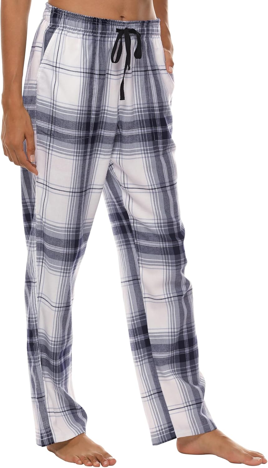 Womens Cotton Pajama Pant with Pocket Plaid Lounge Bottom Home Casual Loungewear Sleepwear Pjs Pant - Image 7