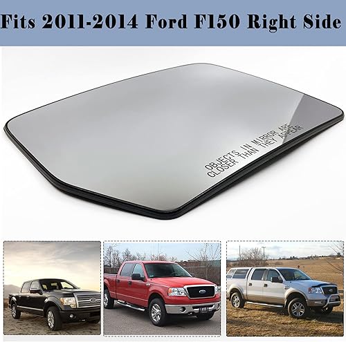 Miniatura 2 de F150 Espejo calefactable para el lado del pasajero, compatible con Ford F150 2011-2014 con calefacción eléctrica eléctrica del lado derecho con