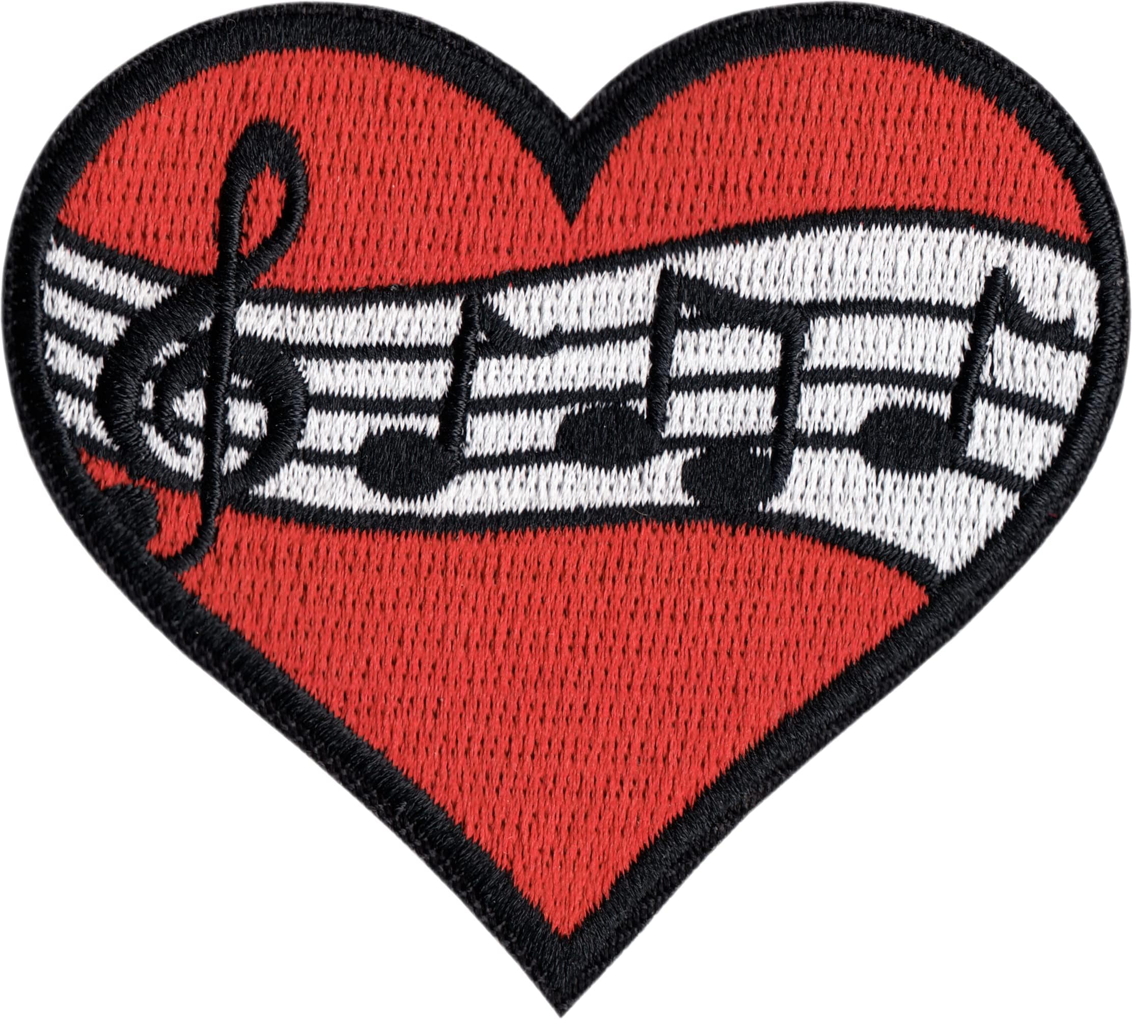 Music Notes Patch Iron Sew On Embroidered Badge Musical Sheet Clothing Applique - Foto 6