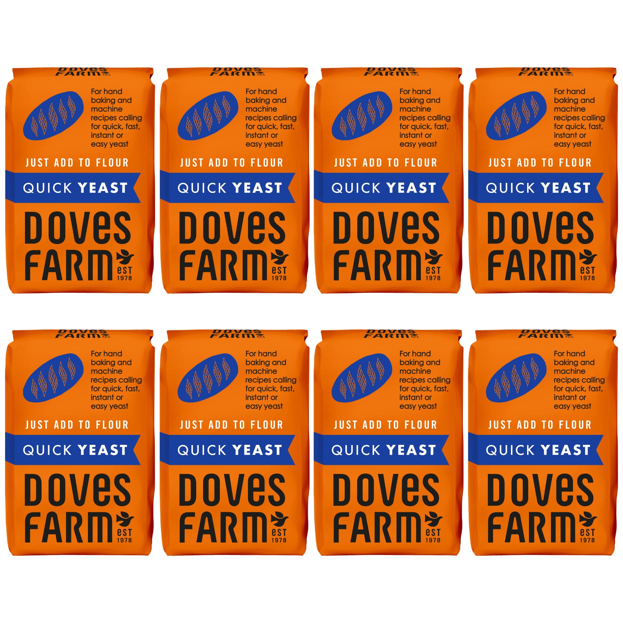 Doves Farm Quick Yeast 125 g (Pack of 8)