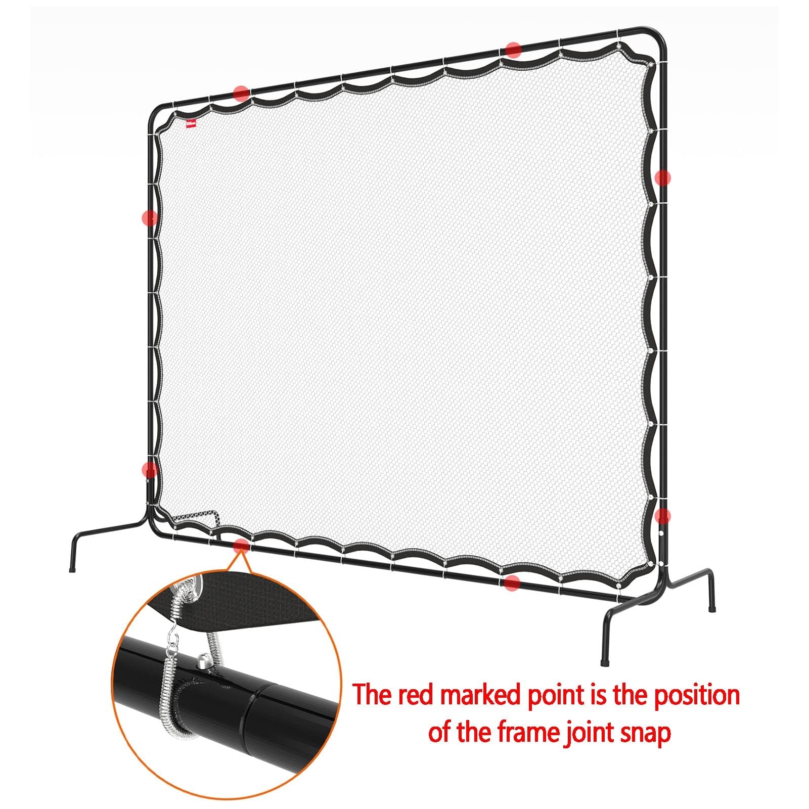 Tennis-Rebound-Netz, Tennis-Backboard [9,5 Fuß x 7,9 Fuß], Jumbo-Tennis-Rebounder-Netz, Tenniswand-Übung zur Verbesserung der Grundschläge und Volley-Fähigkeiten, Tennisnetz für Training und