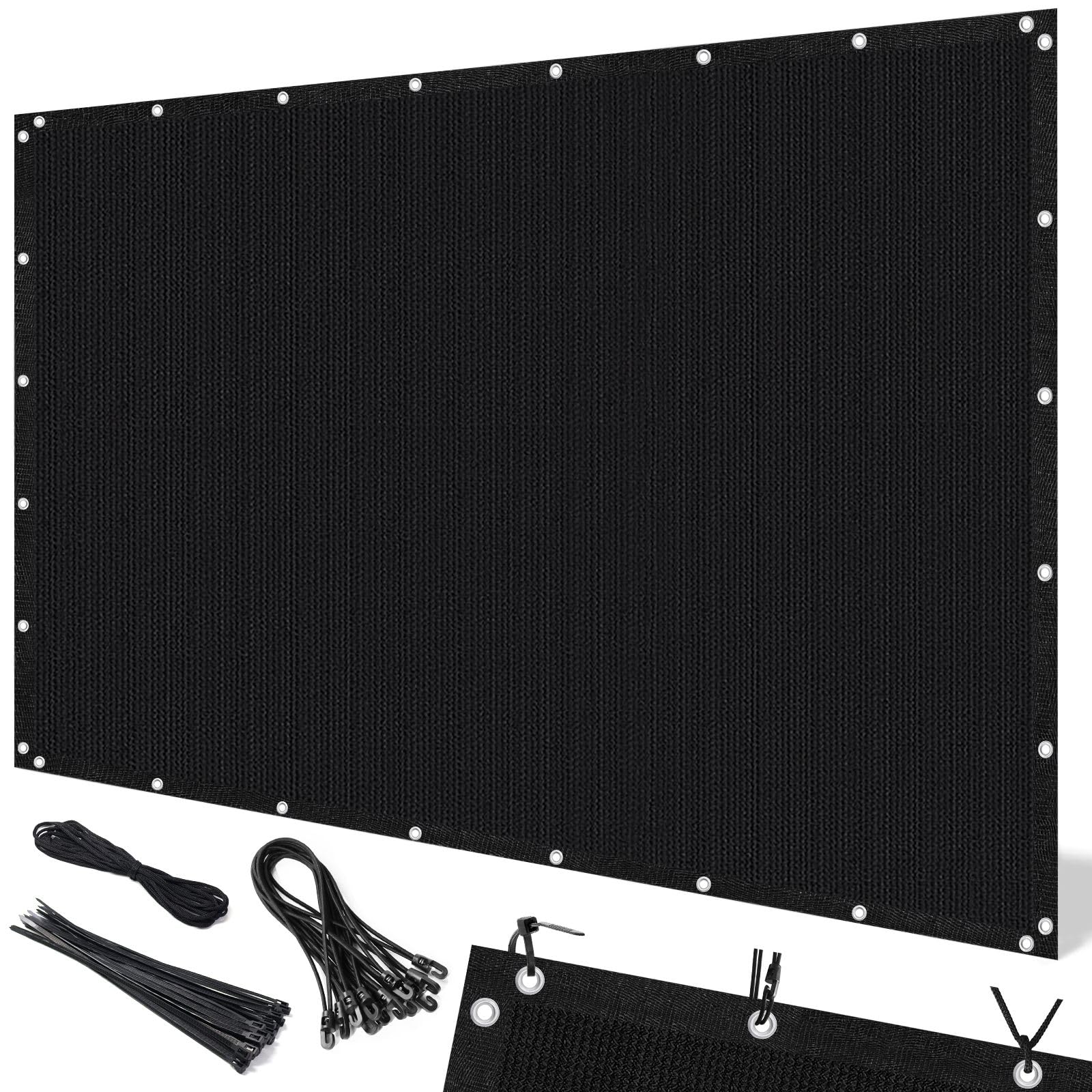 Artpuch 90% Sun Shade Cloth, 8 x 16 FT Pergola Shade Cover Canopy with Grommets, Sun Screen Fabric Tarp for Patio, Outdoor, Garden, Backyard, Black