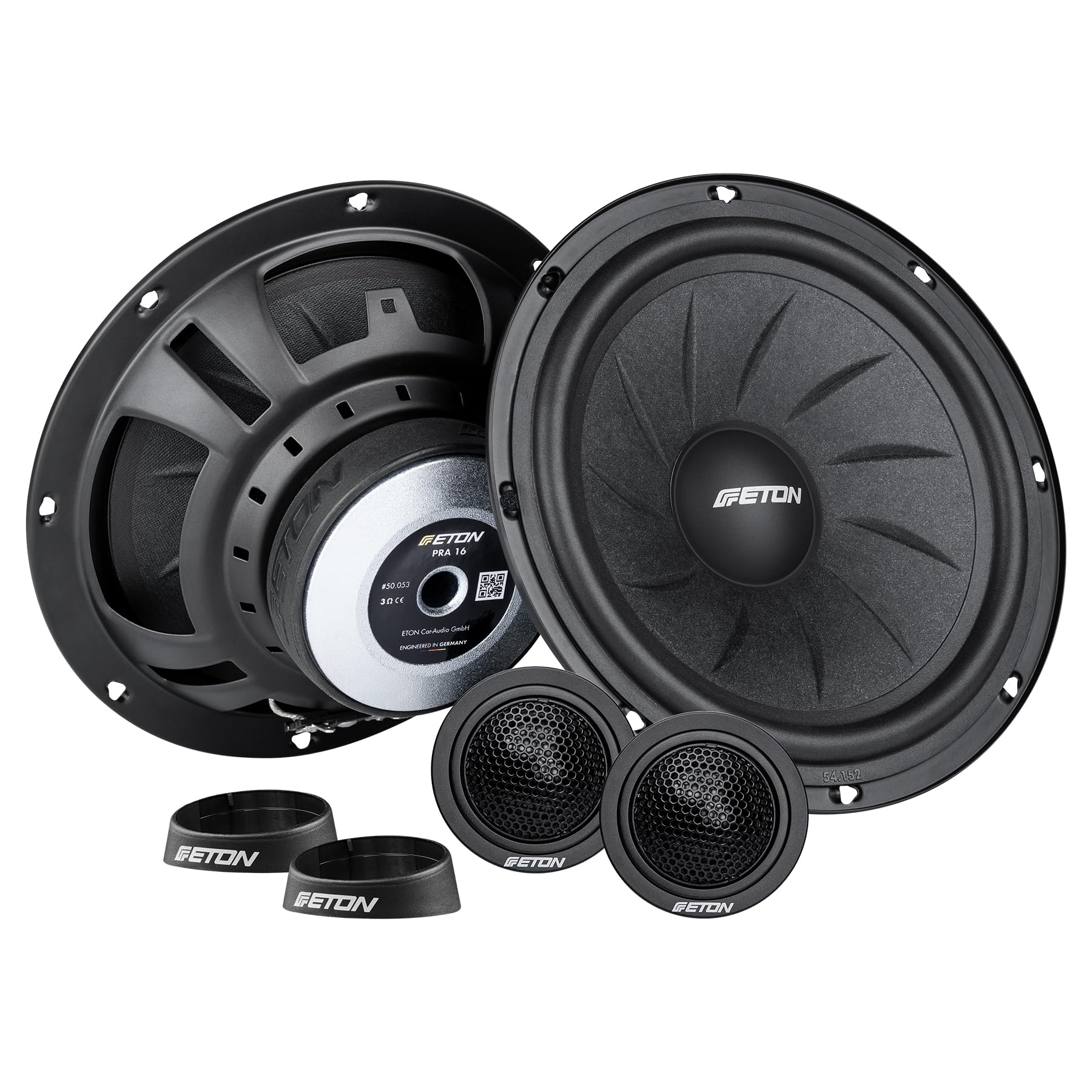 ETON Pra 16 – klangstarkes 16,5 cm / 6,5“ Komponenten System, Auto Lautsprecher, Soundsystem mit 100 Watt, 1 Paar