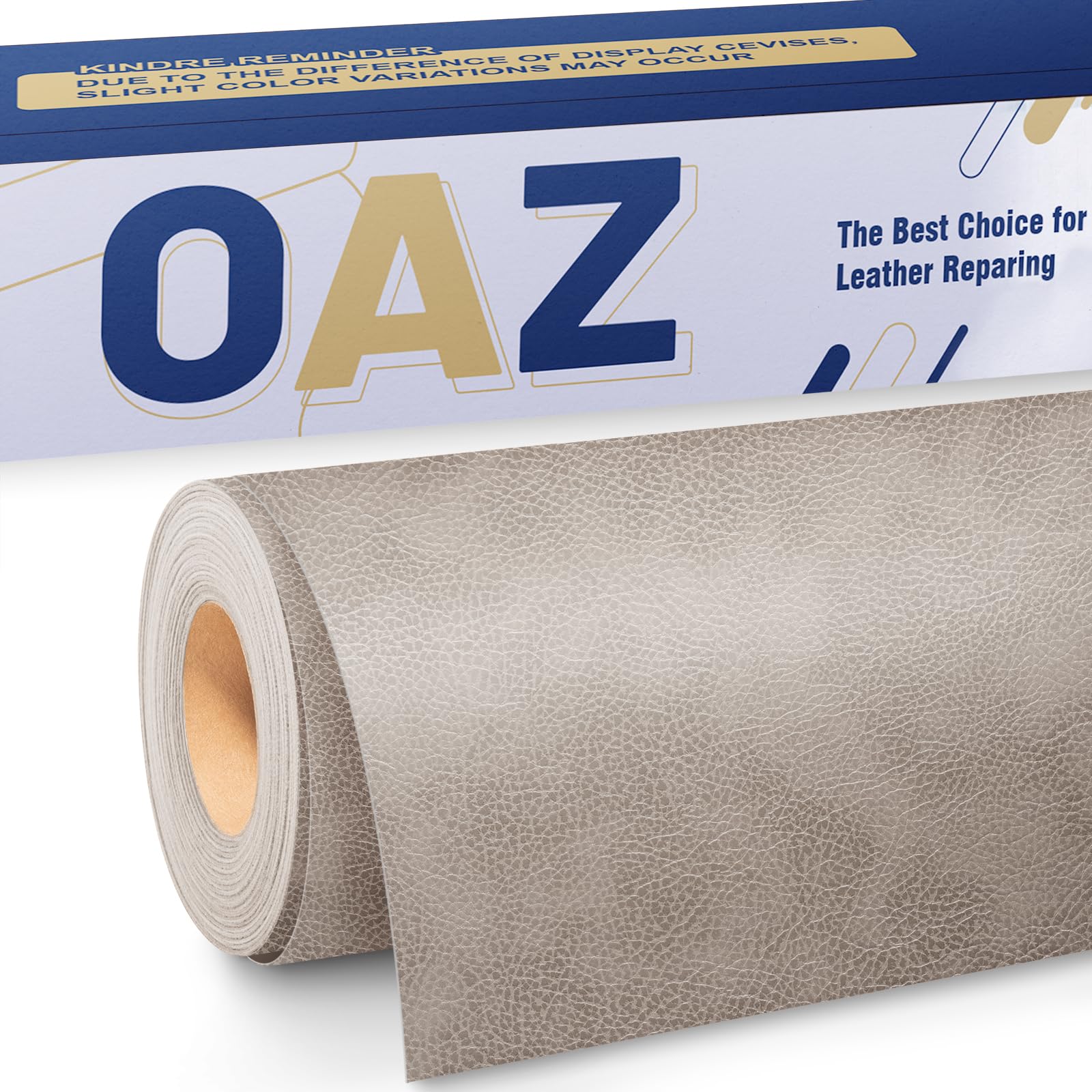 Kit Patch Réparation Cuir OAZ Blanc Ivoire 40x80 Cm – Grand Autocollant Simili Cuir Pour Canapé, Voiture, Meuble