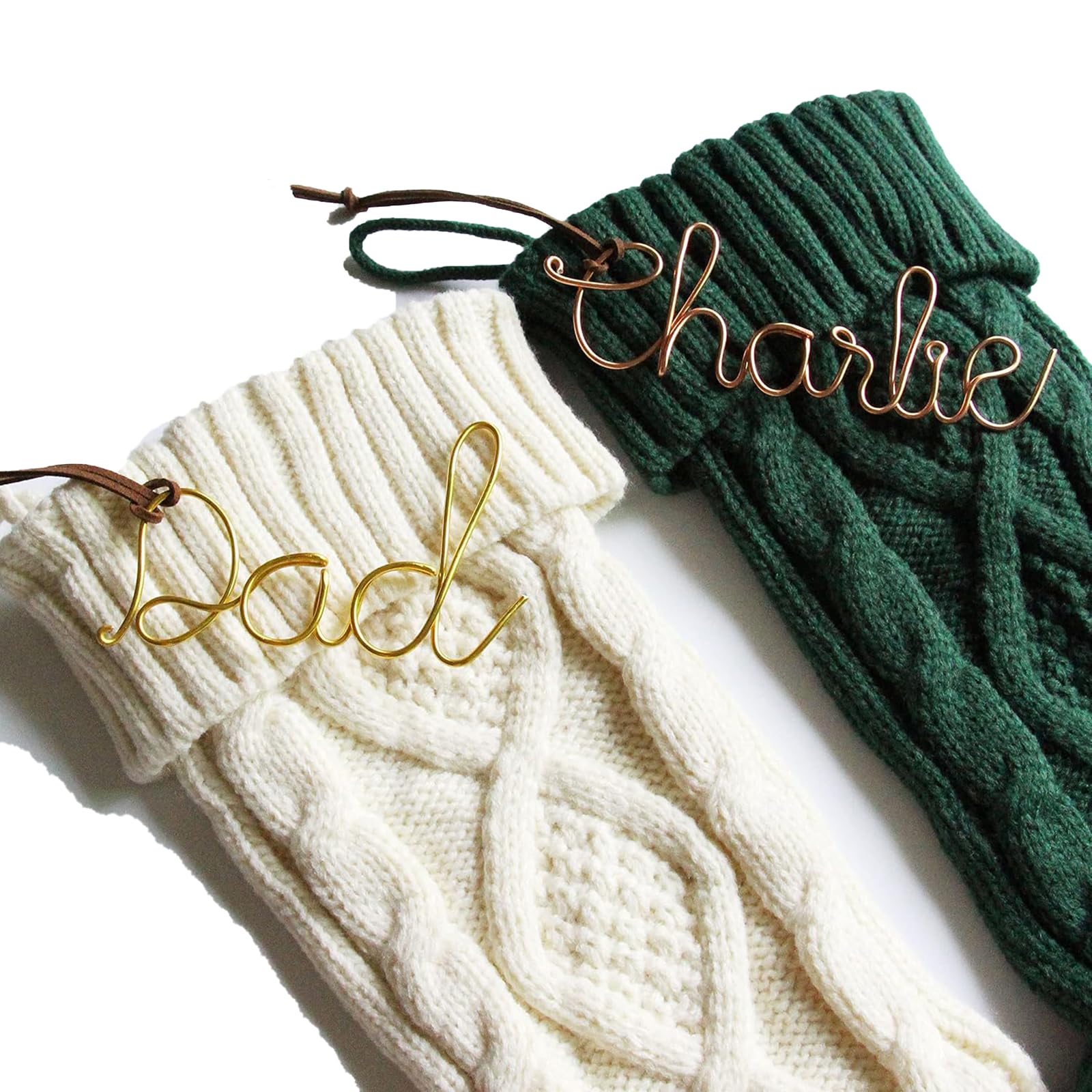 ansulen Personalized Wire Stocking Name Tags Christmas - stockings and holders | Mubboo