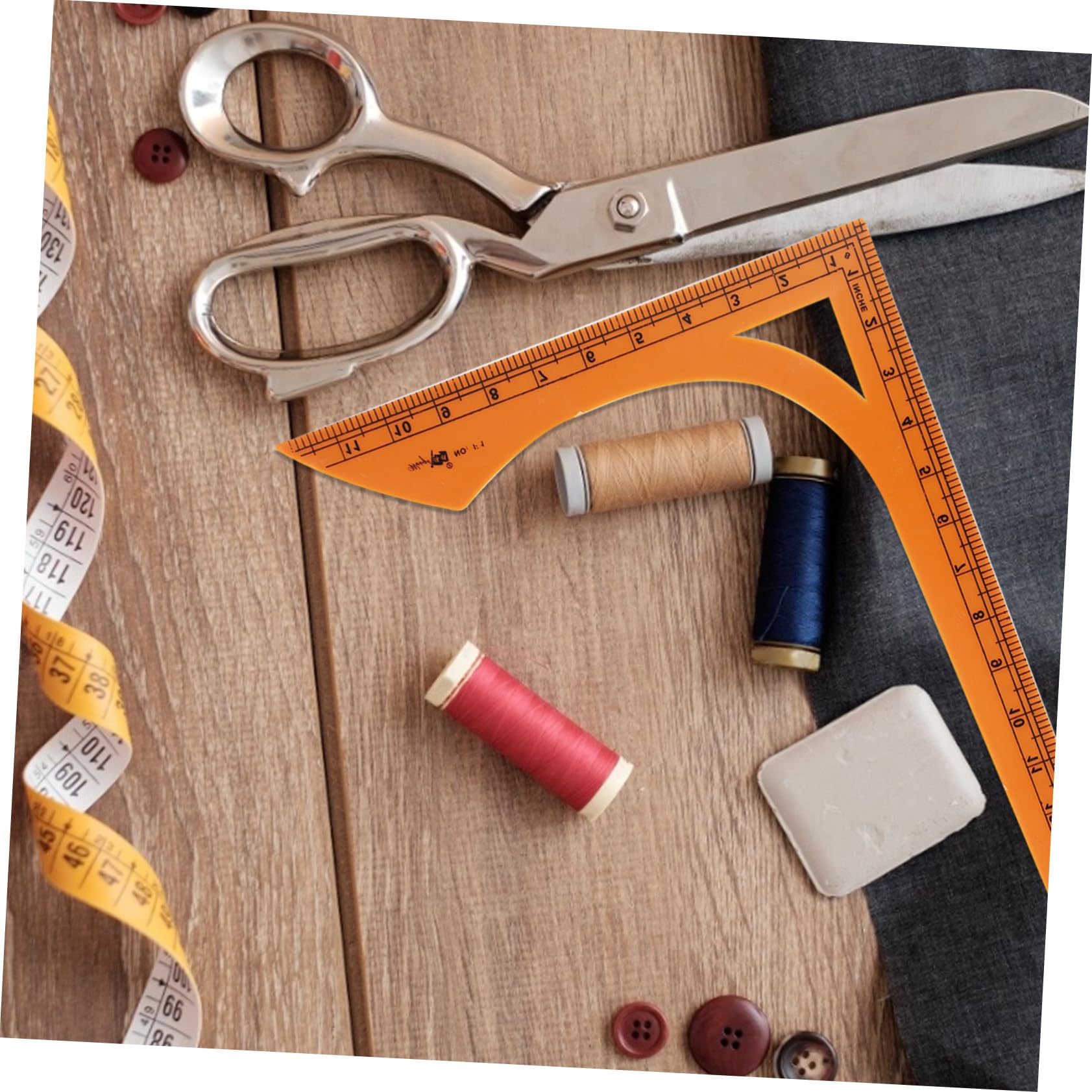 Regla para Costura y Corte Ligero y Resistente Herramienta Precisa para Patronaje y Confección de Ropa Fácil de Usar para Principiantes y Expertos