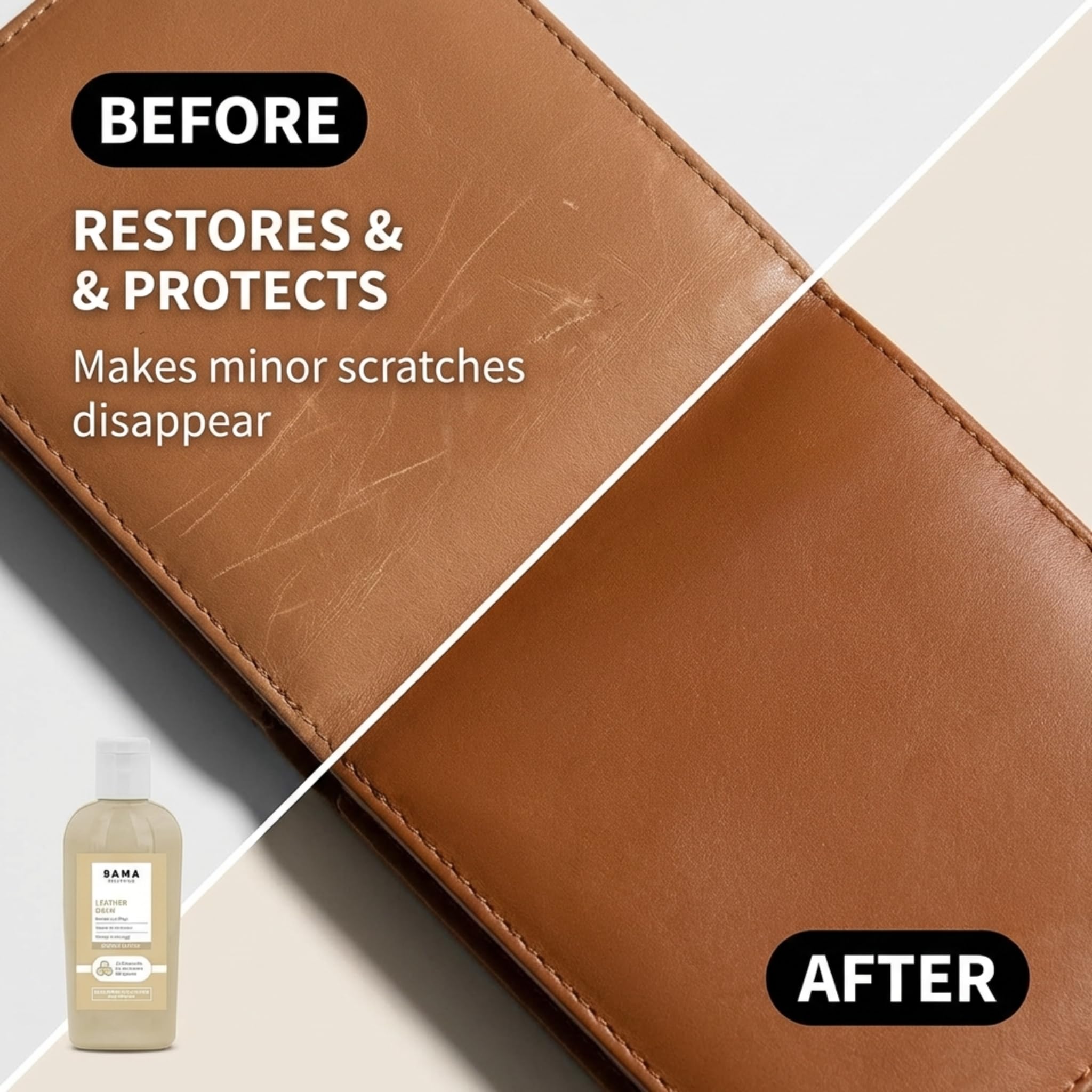 Bama Leather Balm - z Naturalnym Woskiem Pszczelim – Balsam do Pielęgnacji Skóry Gładkiej, Butów, Botków, Torebek i Kurtek – Bezbarwny, Odpowiedni do Wszystkich Kolorów Skóry - 100 ml