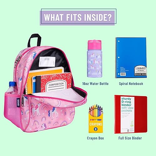 Miniatura 3 de Wildkin Mochila infantil de 15 pulgadas para niños y niñas, perfecta para primaria primaria, mochila para niños con espalda acolchada y correa