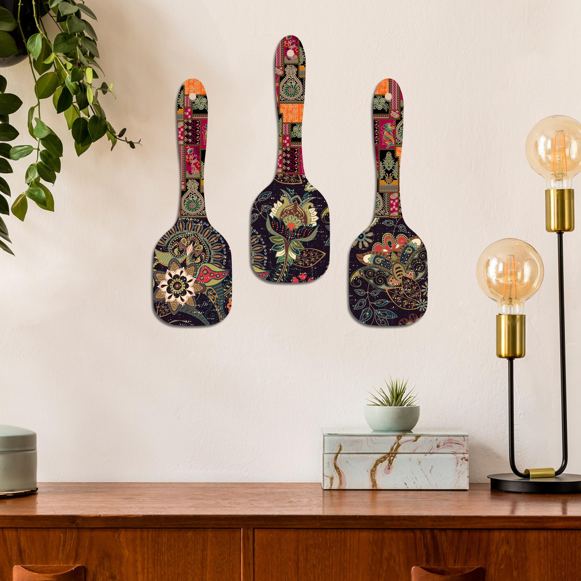 Artvibes Flower Wall Hangings - Set of 3 -1