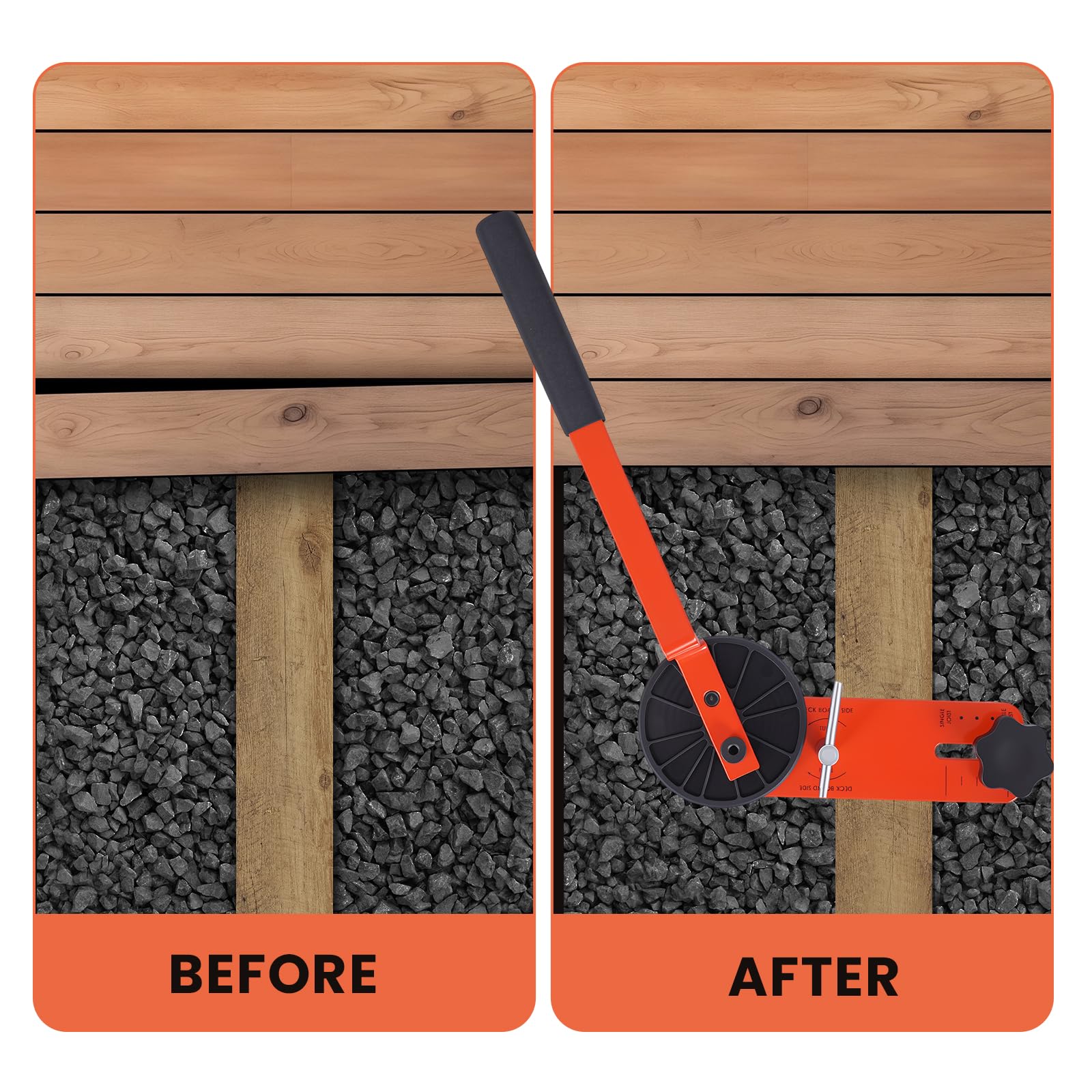 BAOSHISHAN Outil de redressage pour terrasses, outil réglable à levier pour lames de terrasse composites