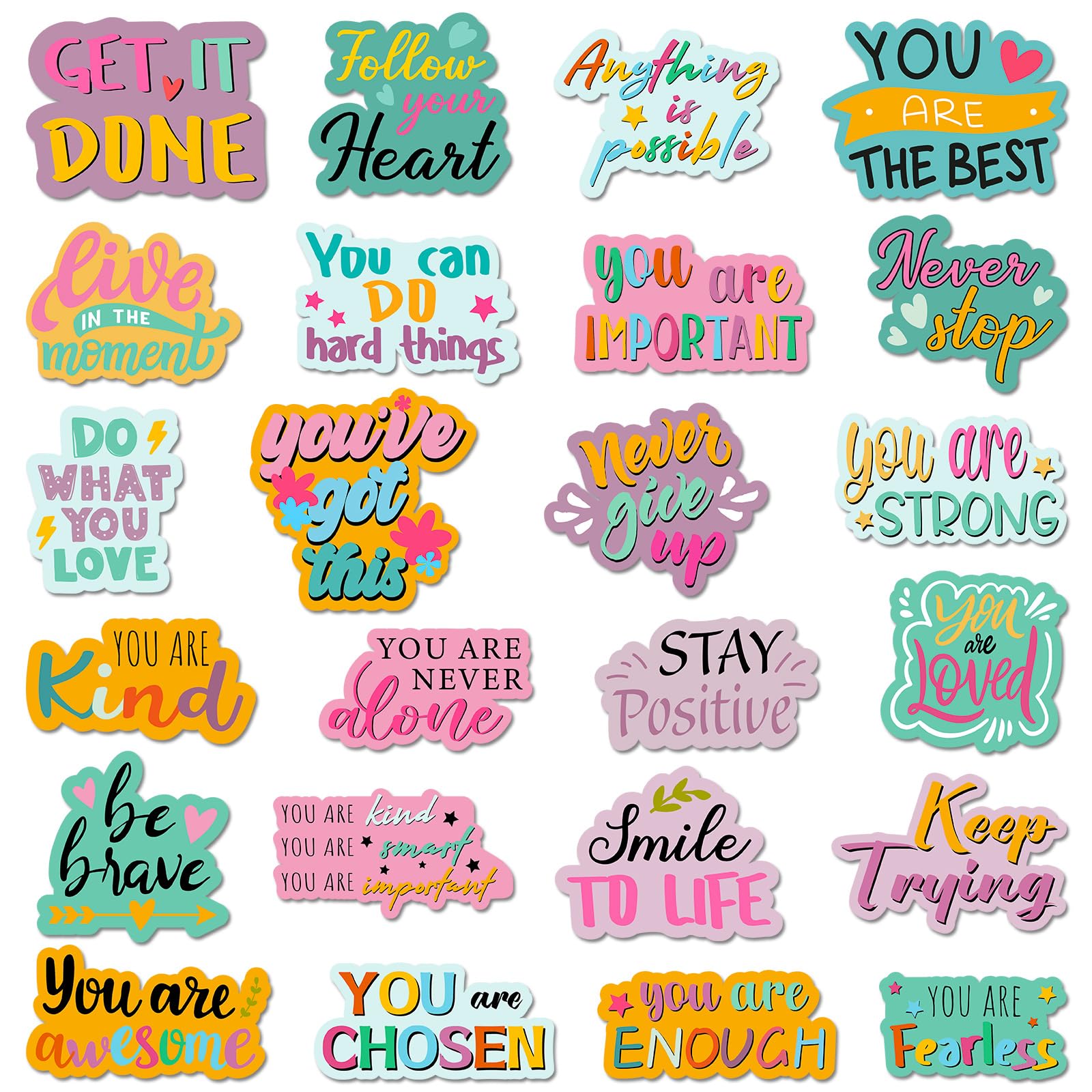 Sinmoe 24 Pieces Inspirational Fridge Magnets for Girls Bible Verse Locker Magnets for Girls Cute Motivational Quotes Refrigerator Decorations for School Classroom Whiteboard Office(Simple Style)