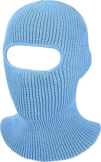 GeyogaBalaclava Face Mask Soft Breathable Multipurpose Windproof Balaclava 1 Hole Knitted Motorcycle Ski Mask for Adult Winter