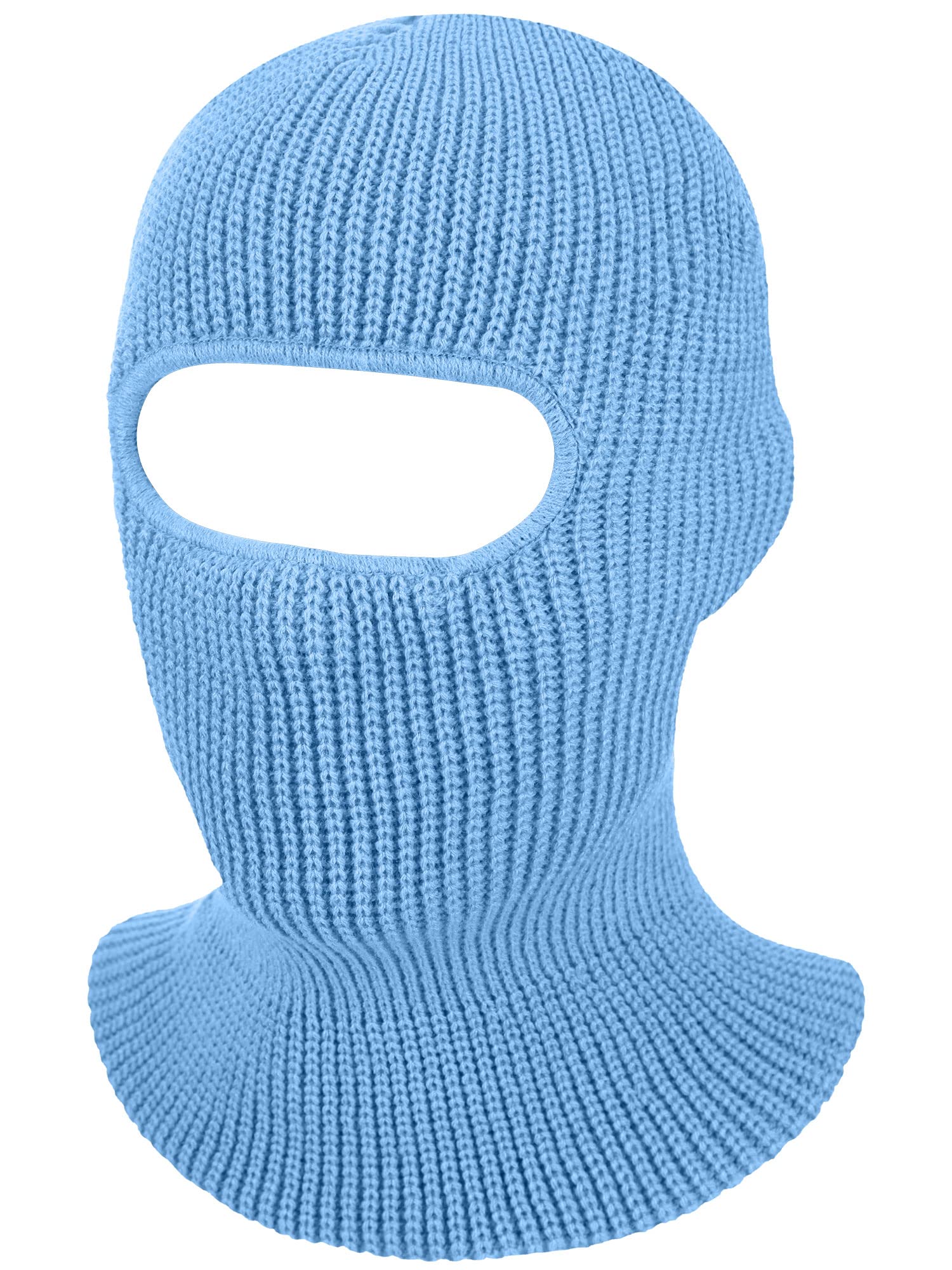 GeyogaBalaclava Face Mask Soft Breathable Multipurpose Windproof Balaclava 1 Hole Knitted Motorcycle Ski Mask for Adult Winter