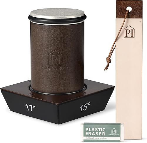 Miniatura 1 de Afilador de cuchillos rodantes con punta de cuero y ángulos de 15, 17, 20 y 22 grados, kit de afilador de cuchillos, sistema de afilado de cuchillos