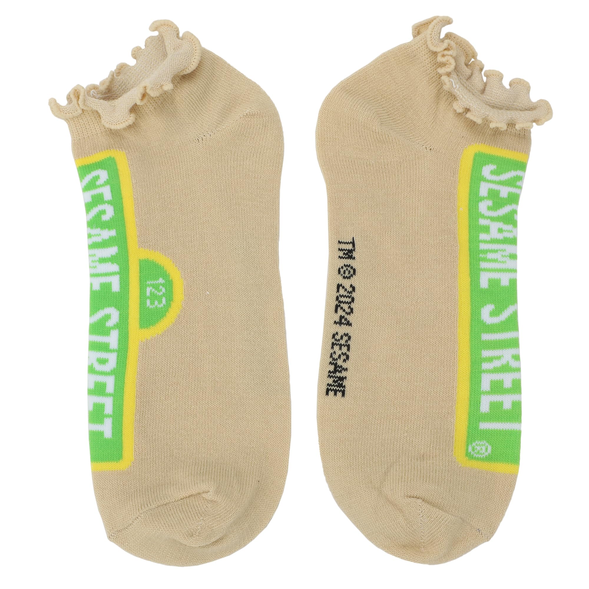 Bioworld Sesame Street Character & Logo Chaussettes 5 paires de chaussettes pour femme - OSFA, Personnages de Sesame Street, taille unique