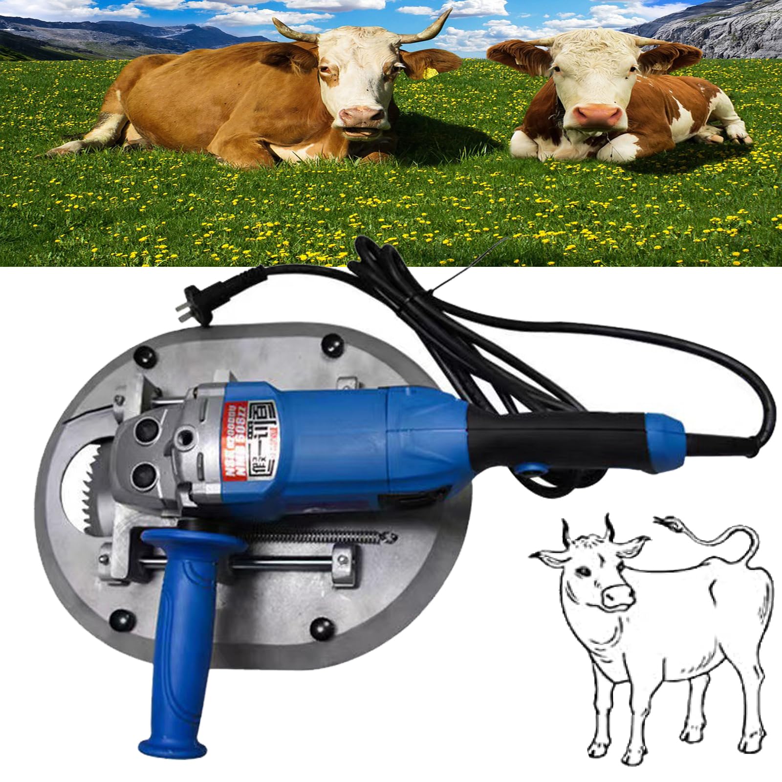 Descornador Eléctrico para Ganado Ovino, 1900w Eléctrico Gran Descornador de Ganado Adulto Máquina de Sierra Cortadora, para el Equipo de Agricultura y Ganadería Herramienta Agrícola