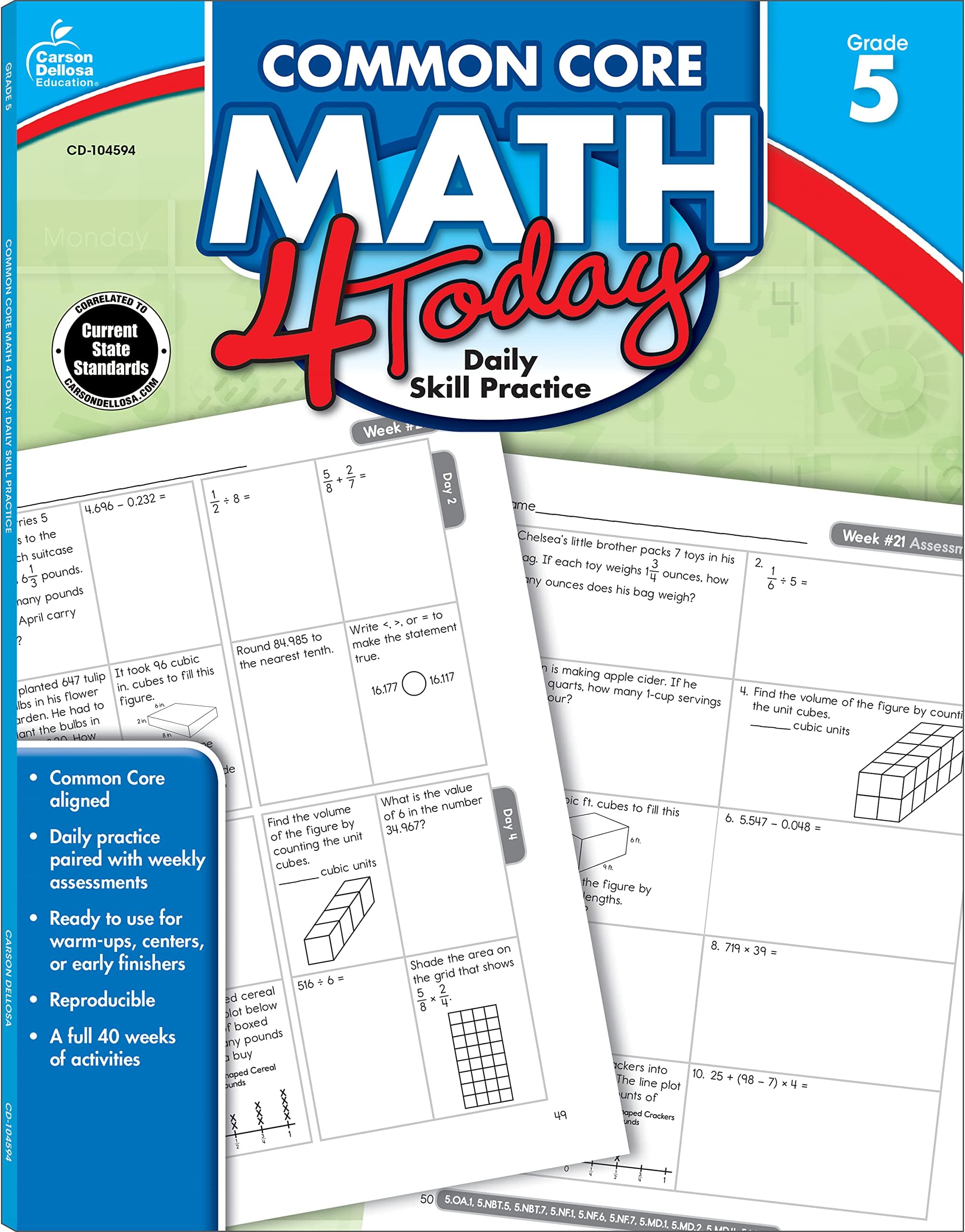 Common Core Math 4 Today, Grade 5
