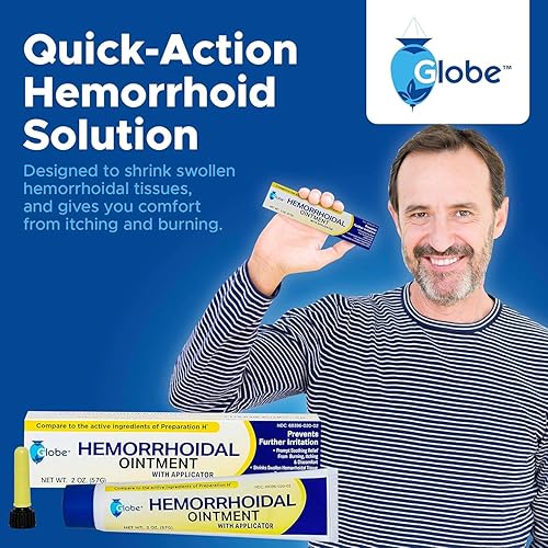 Miniatura 6 de Ungüento para aliviar el dolor hemorroidal, 2 onzas (1.98 oz) por tubo, tratamiento de hemorroides para picazón de acción rápida, hinchazón y alivio