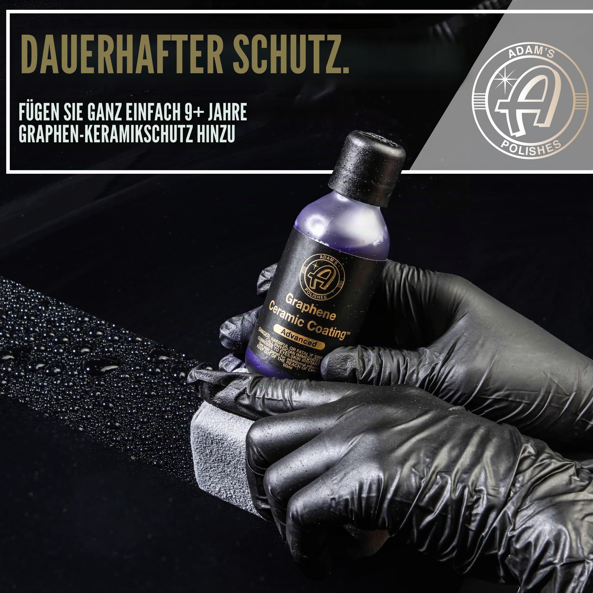 Adam's Polishes Advanced Graphene Ceramic Coating - 10H Graphene Coating for Auto Detailing, 9+ Years of Car Protection & Patented UV Technology, Apply After Car Wash & Paint Correction