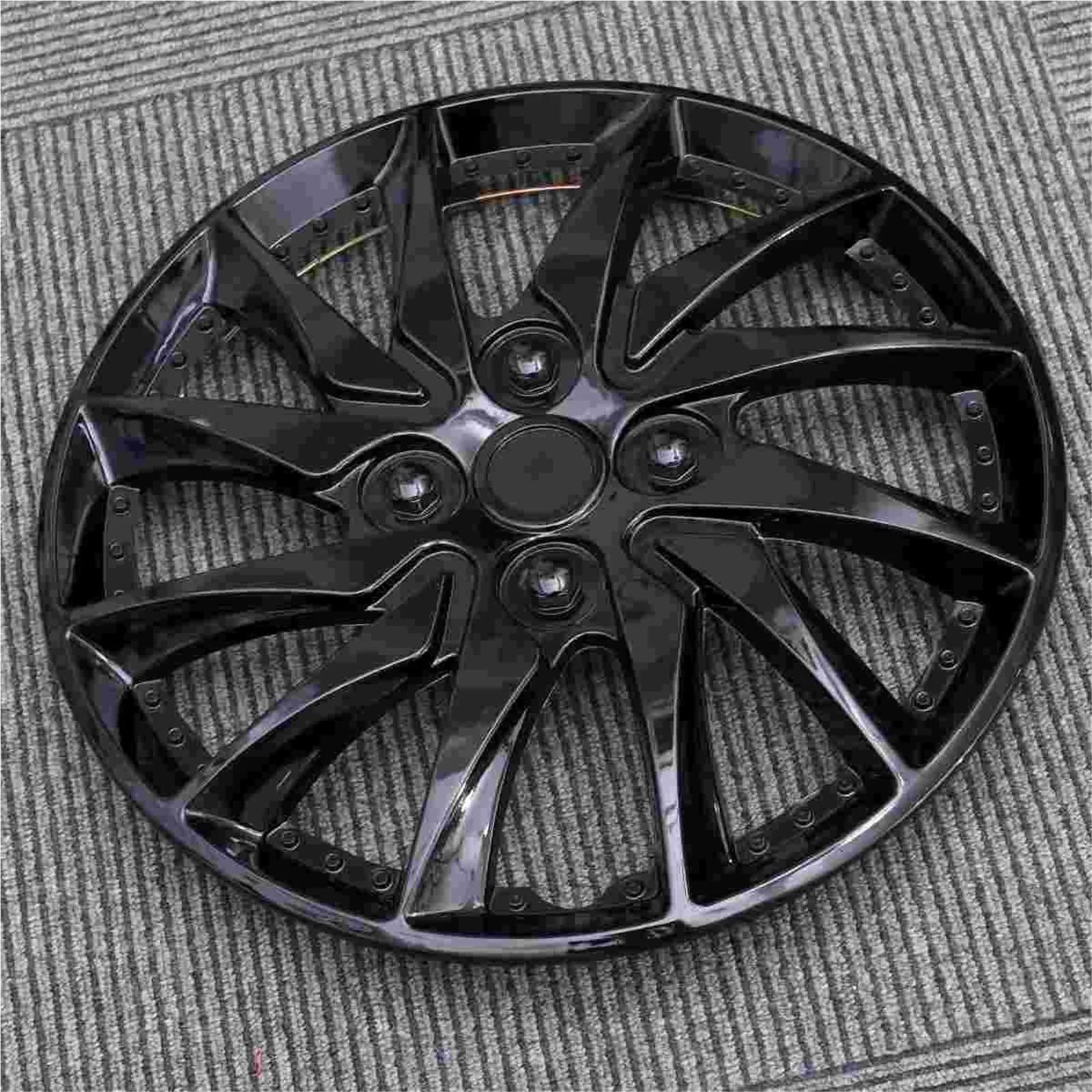 Tapas de Cubo Rueda neumático Coche 14 Pulgadas(Black)