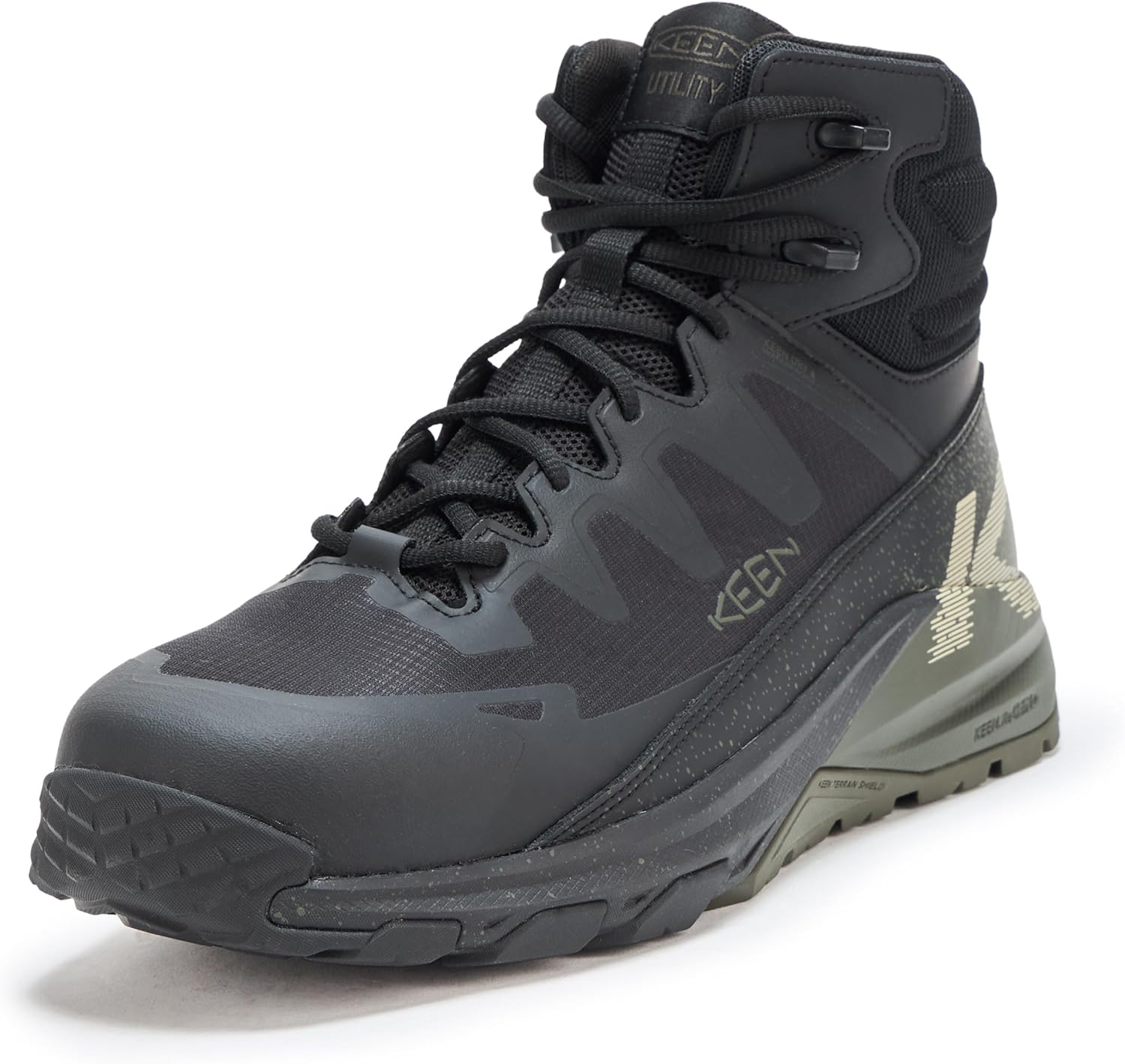 KEEN Utility mens Targhee Blur Composite Toe Mid Height Breathable Waterproof