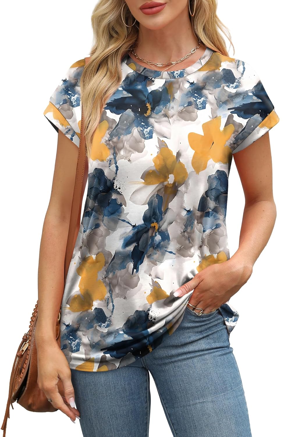 Blusas femininas de verão de manga curta, gola redonda, fofas, modernas (P-2GG) em promoção! Veja a oferta e mais achadinhos de Blusas 3 Hoje é o melhor dia para comprar Blusas femininas de verão de manga curta, gola redonda, fofas, modernas (P-2GG) com aquele preço maroto! Promoção! Aproveite a oferta! 3