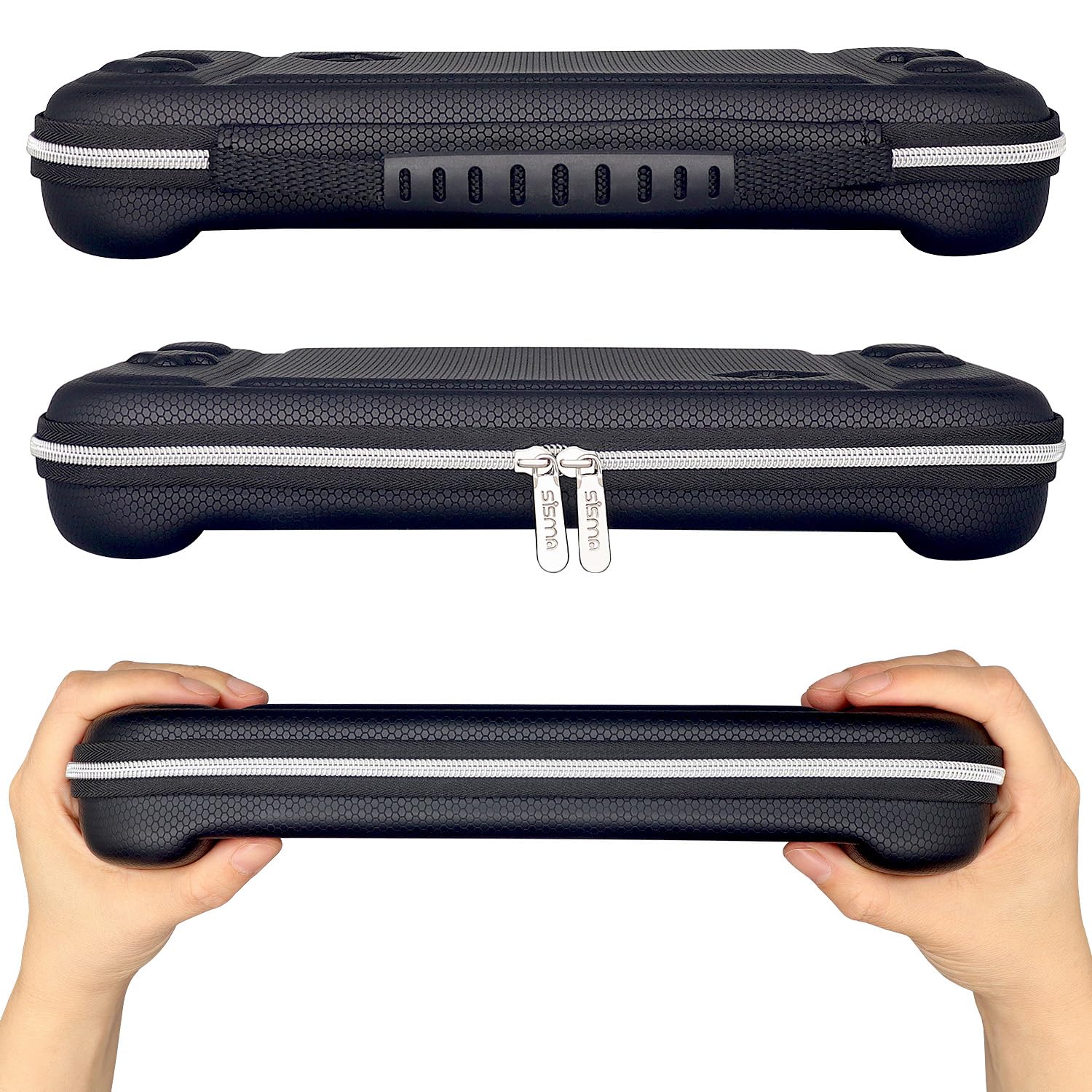 sisma Switch2 Aufbewahrung Tasche Kompatibel mit Nintendo Switch 2 Konsole, Robuste Aufbewahrungstasche Etui Hardcase Schutz Hülle für Unterwegs, Schwarze Tragetasche