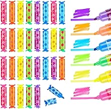 ZIGefofo Set di 30 Mini evidenziatori a Forma di Caramella Mini a Forma Caramella Penne Colorate Carine Penne Bambin per Scuola Regalo Gadget Compleanno Bambini Regalini Fine Festa