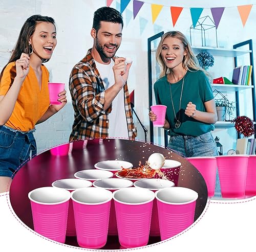 Miniatura 5 de Zubebe Paquete de 100 vasos de plástico de 18 onzas, vasos de plástico desechables grandes para bodas, fiestas de graduación, servicio de sabor de