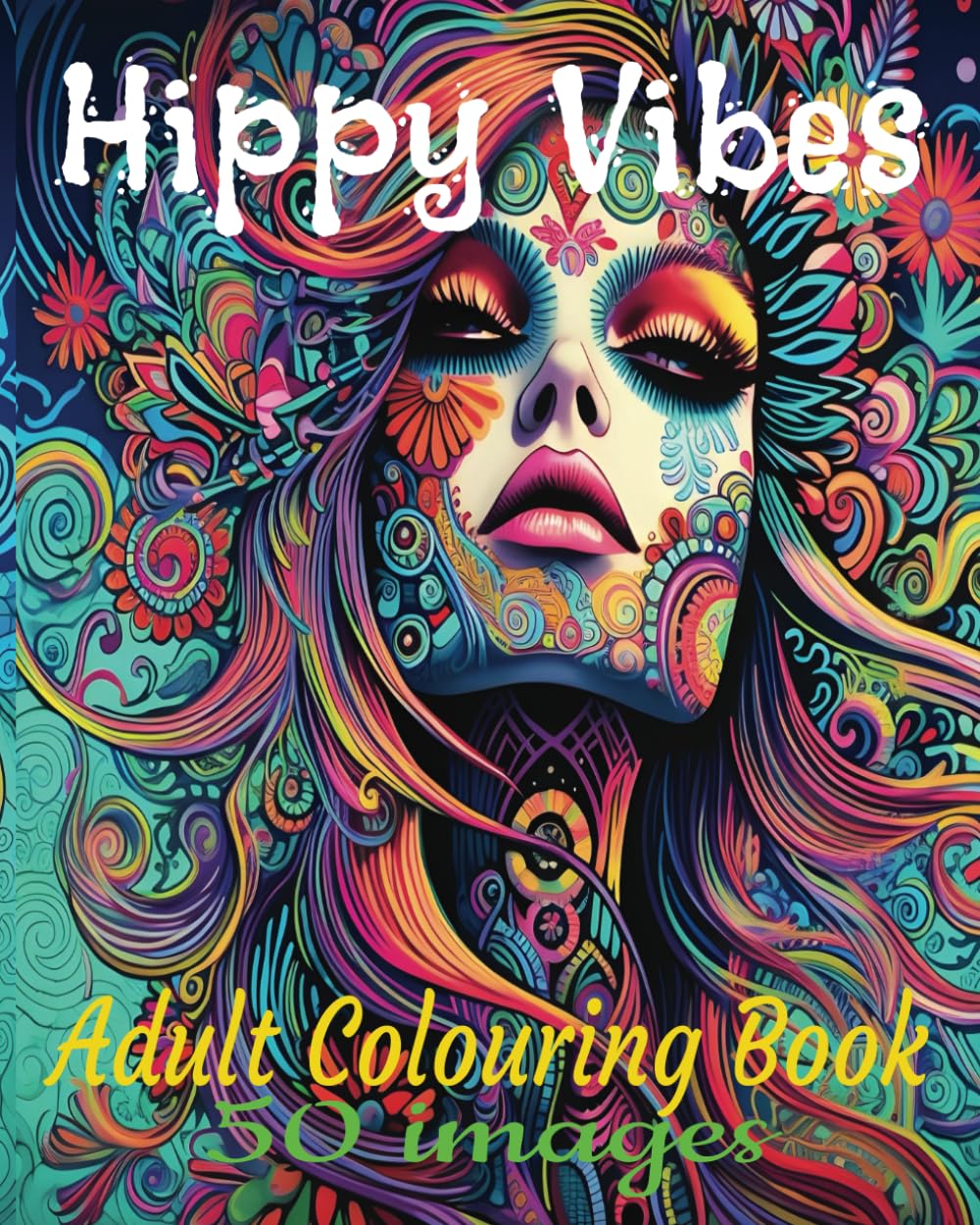 Hippy Vibes Adult Colouring Book