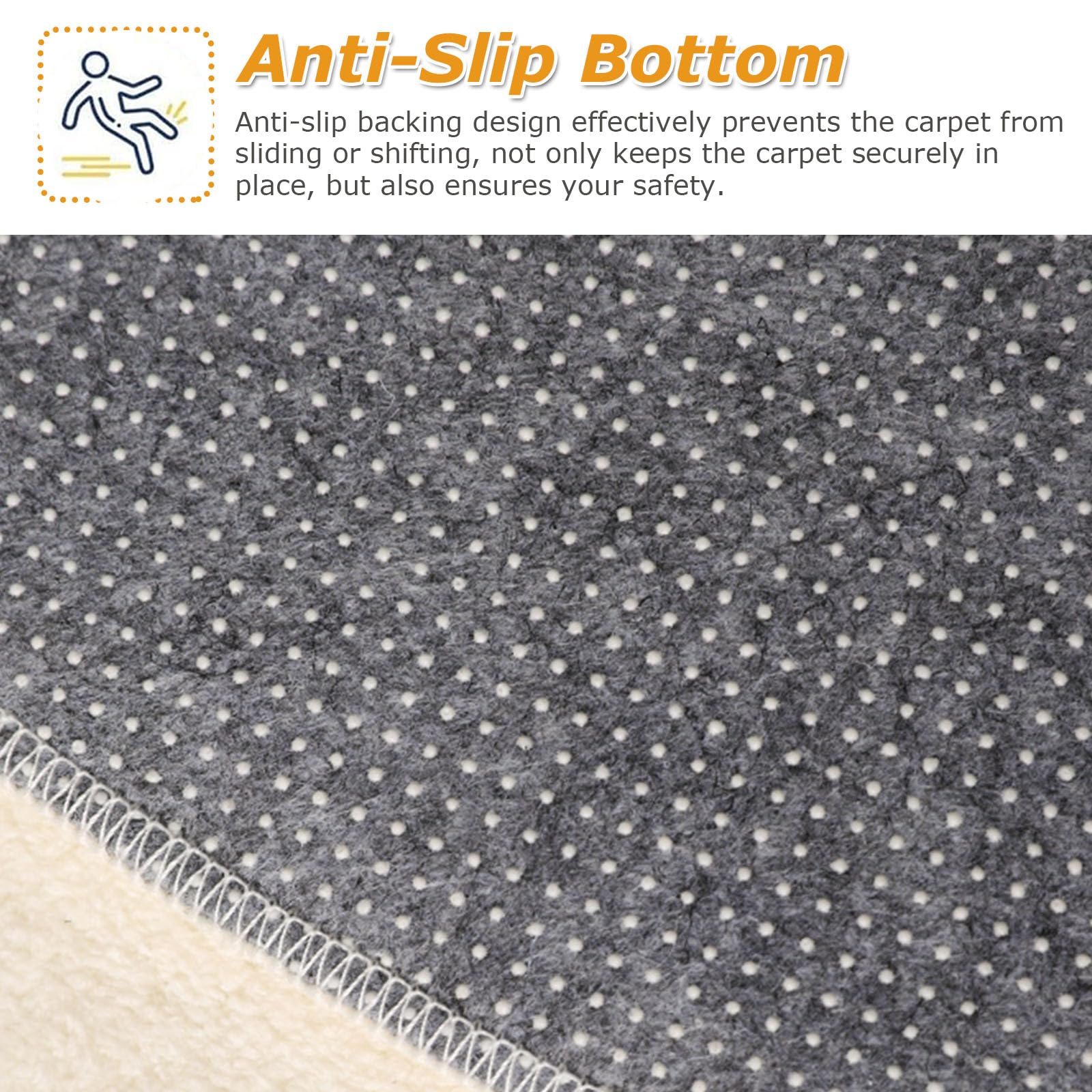 Tapis Poil Court Moderne, Tapis Moelleux Imitation Cachemire Chambre Salon avec Fond Antidérapant Moquette Doux Lavable pour Decoration Intérieur Salle à Manger Chevet (Jaune,80x200cm)