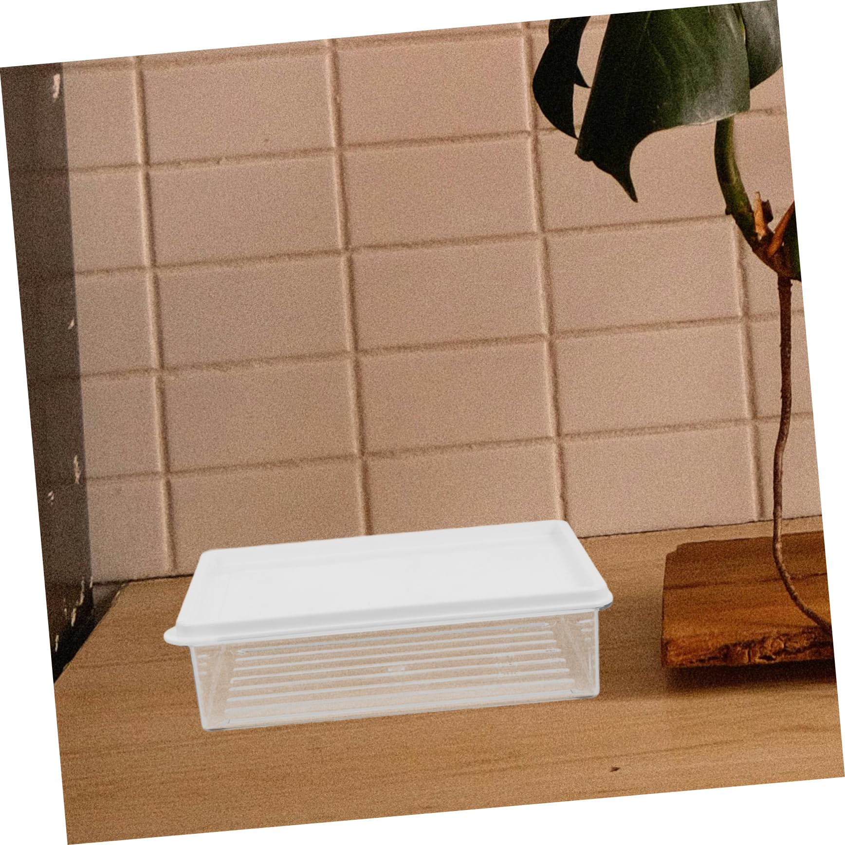 PRETYZOOM 4piezas Contenedor Transparente Para Refrigerador Caja Almacenaje Tapa Práctica Para Alimentos Frescos y Congelados