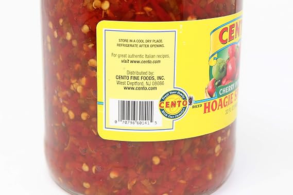 Cento Diced Hot Cherry Pepper Hoagie Spread 32 FL OZ