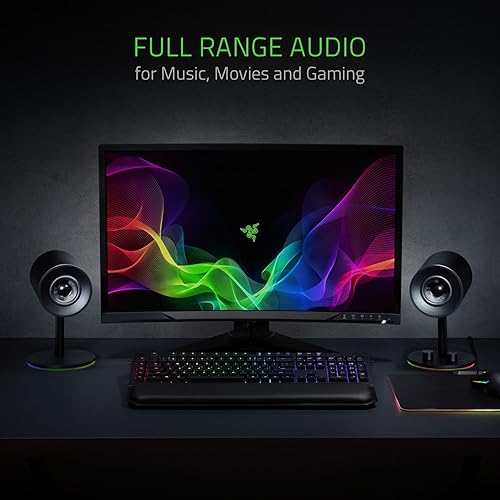 Miniatura 2 de Razer Nommo Chroma - Altavoces de computadora, puertos de graves traseros para juegos de rango completo e inmersión de sonido, controladores de